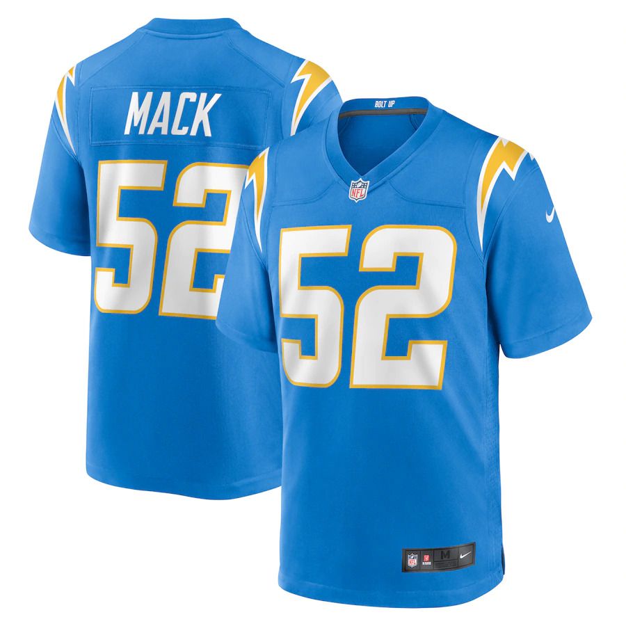 Cheap Men Los Angeles Chargers 52 Khalil Mack Nike Powder Blue Game NFL Jersey